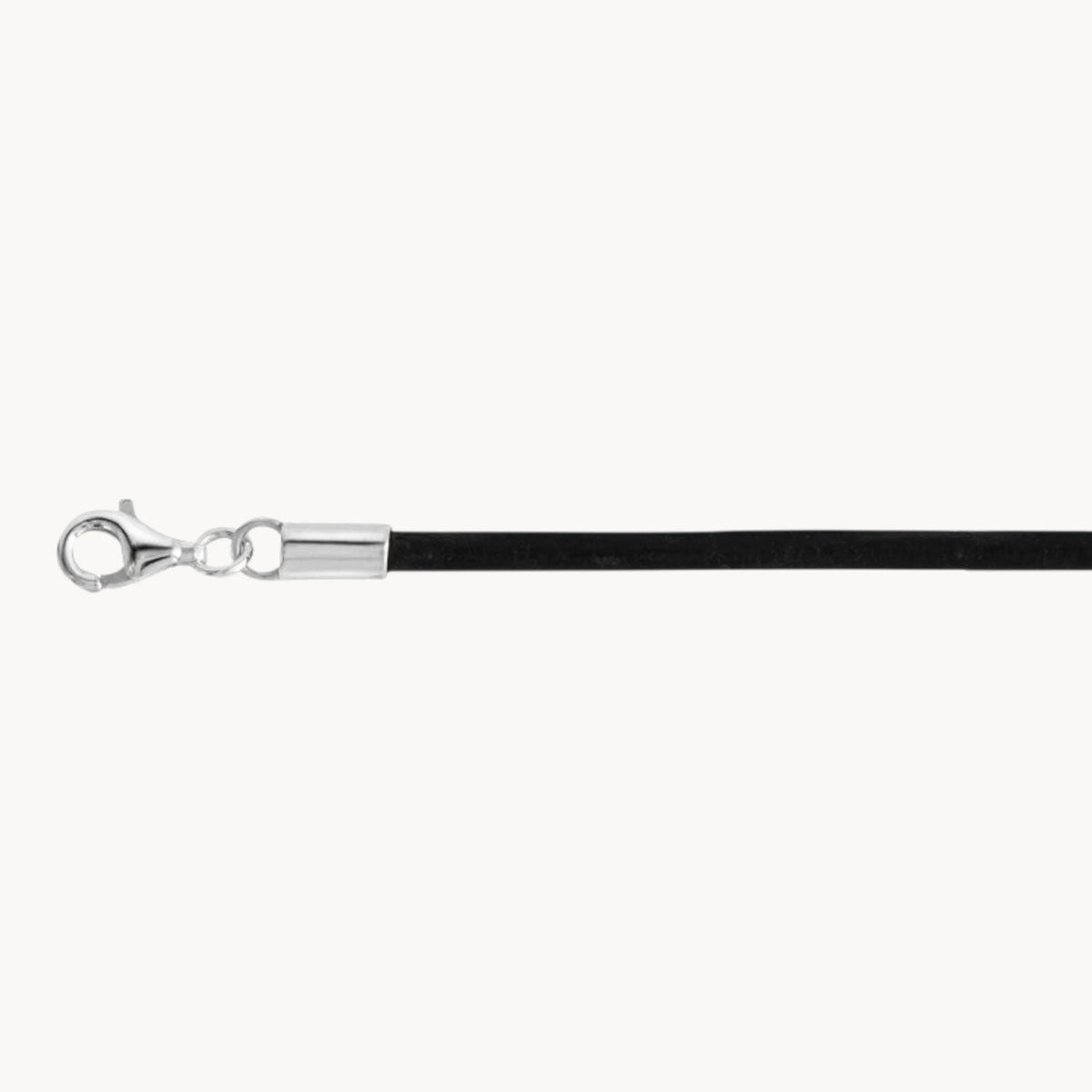 Lederband in Schwarz mit Schließe in Gold & Silber