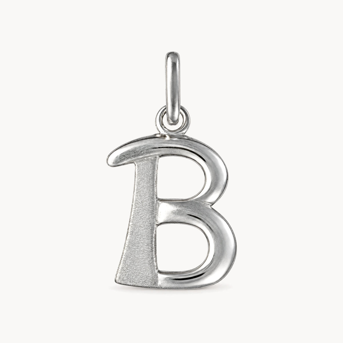Buchstabenanhänger in 925er Silber – Buchstabe B