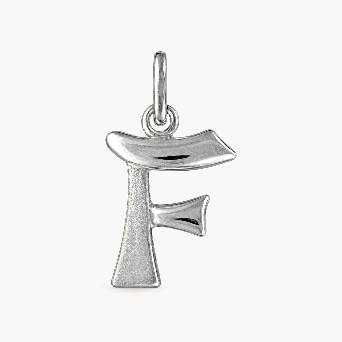 Buchstabenanhänger in 925er Silber – Buchstabe F