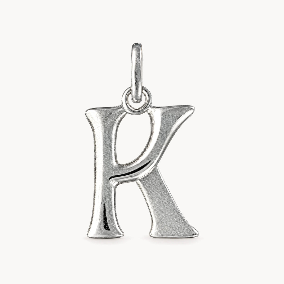 Buchstabenanhänger in 925er Silber – Buchstabe K