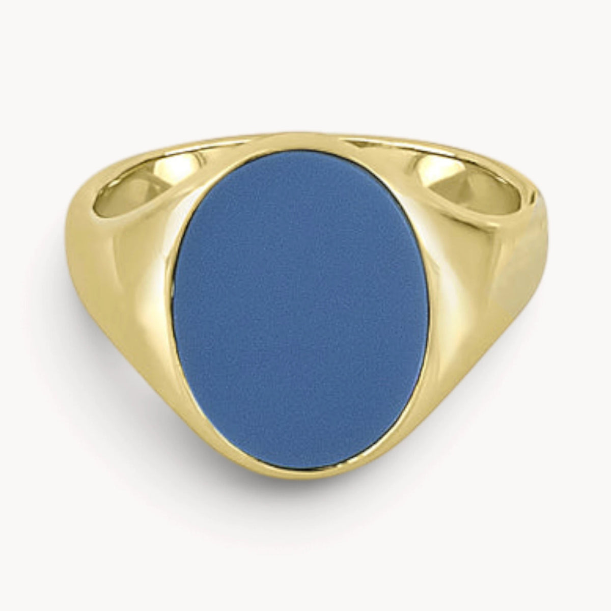 Herrenring in 585er Gelbgold mit Lagenstein oder Onyx