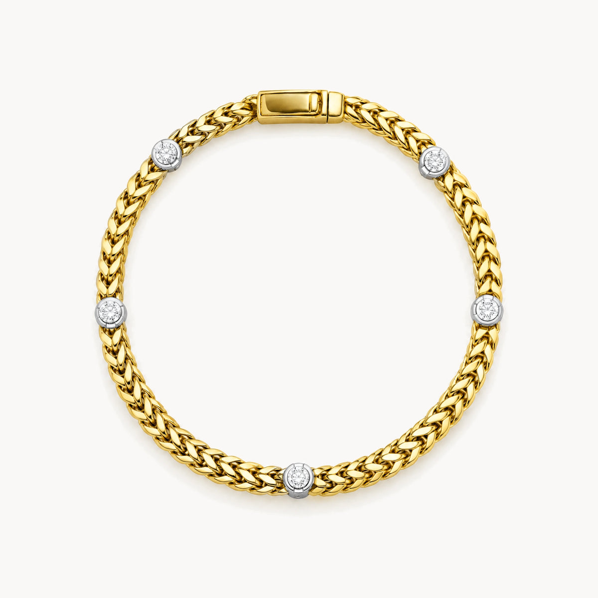 Armband in 585er Gelb-/Weißgold mit Diamant