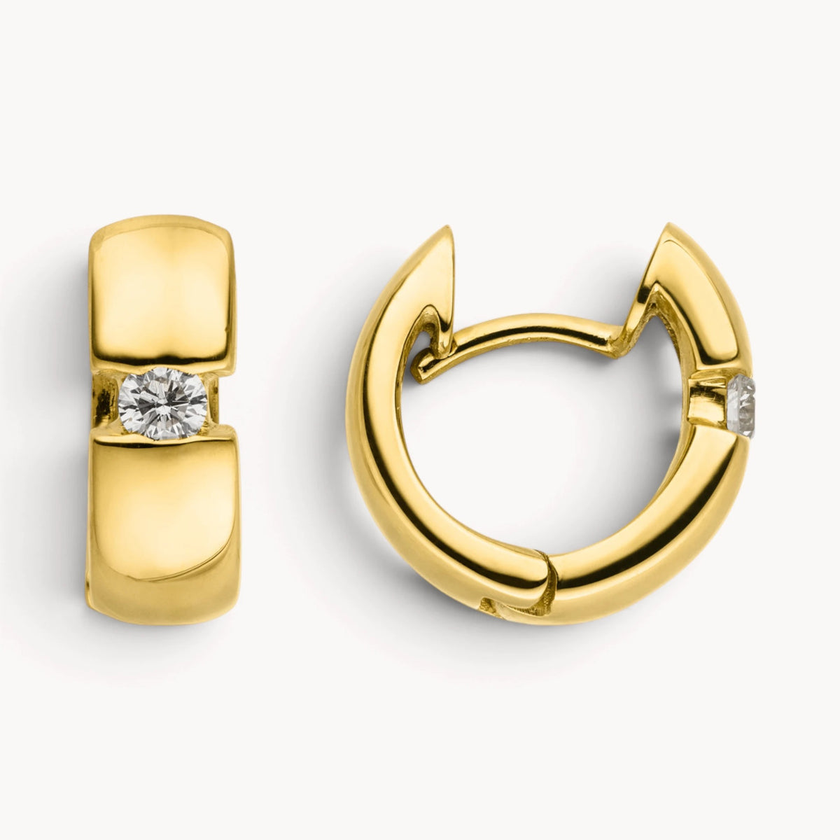Creole in 585er Gold mit Diamant