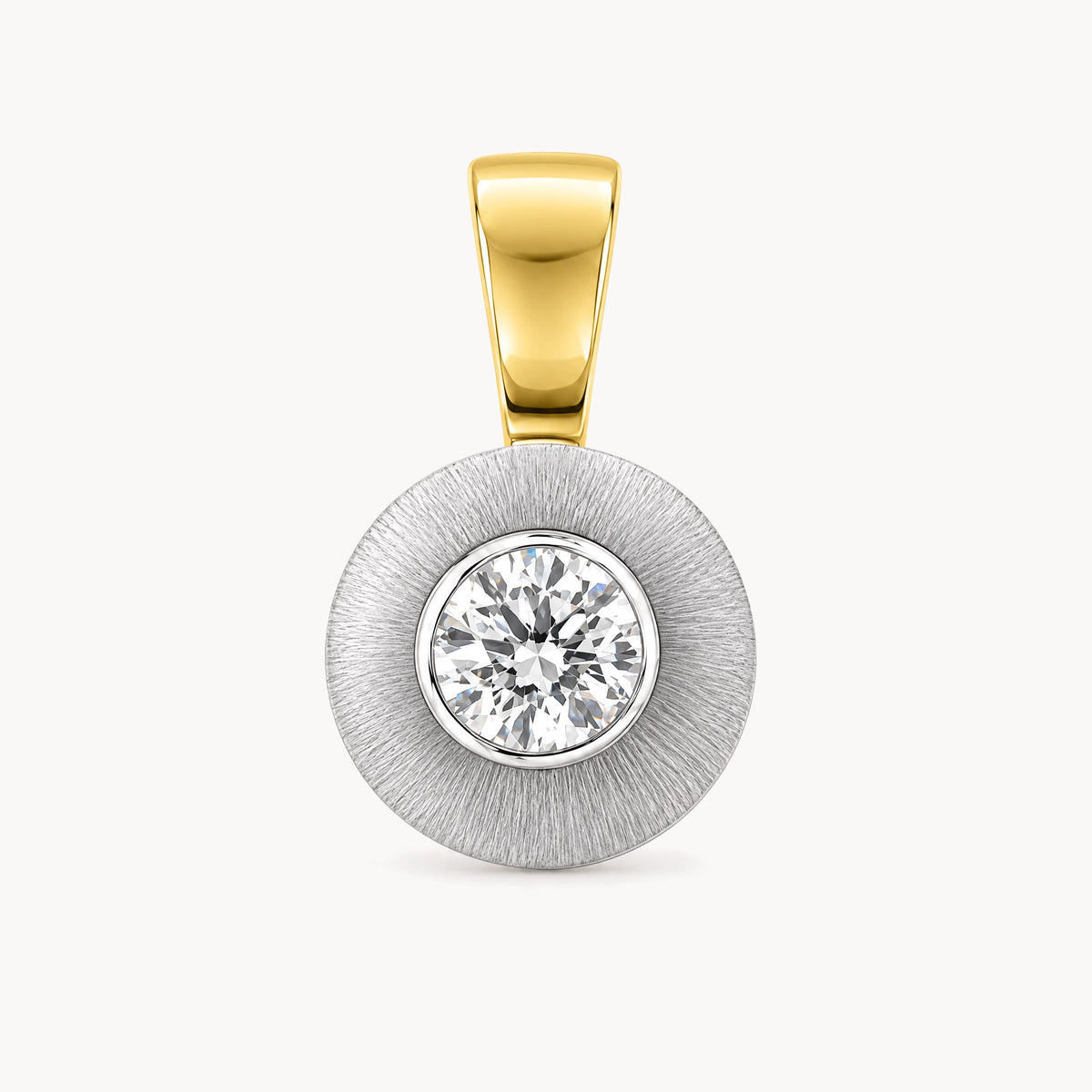 Anhänger in 585er Gelb-/Weißgold mit Diamant