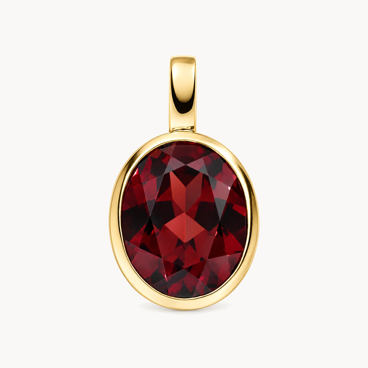 Anhänger in 585er Gelbgold mit Granat