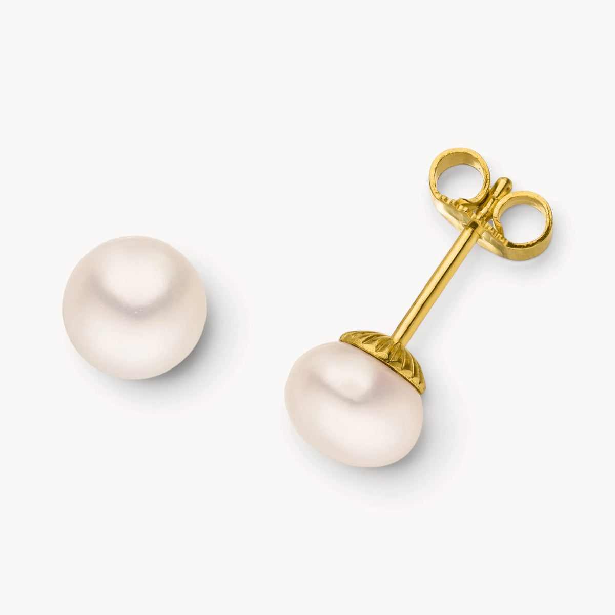 Ohrstecker in 333er Gelbgold mit Zuchtperle