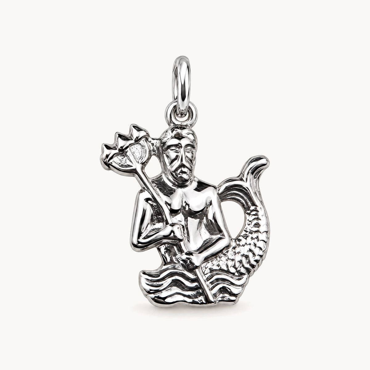 Sternzeichenanhänger in 925er Silber rhodiniert – Sternzeichen Wassermann
