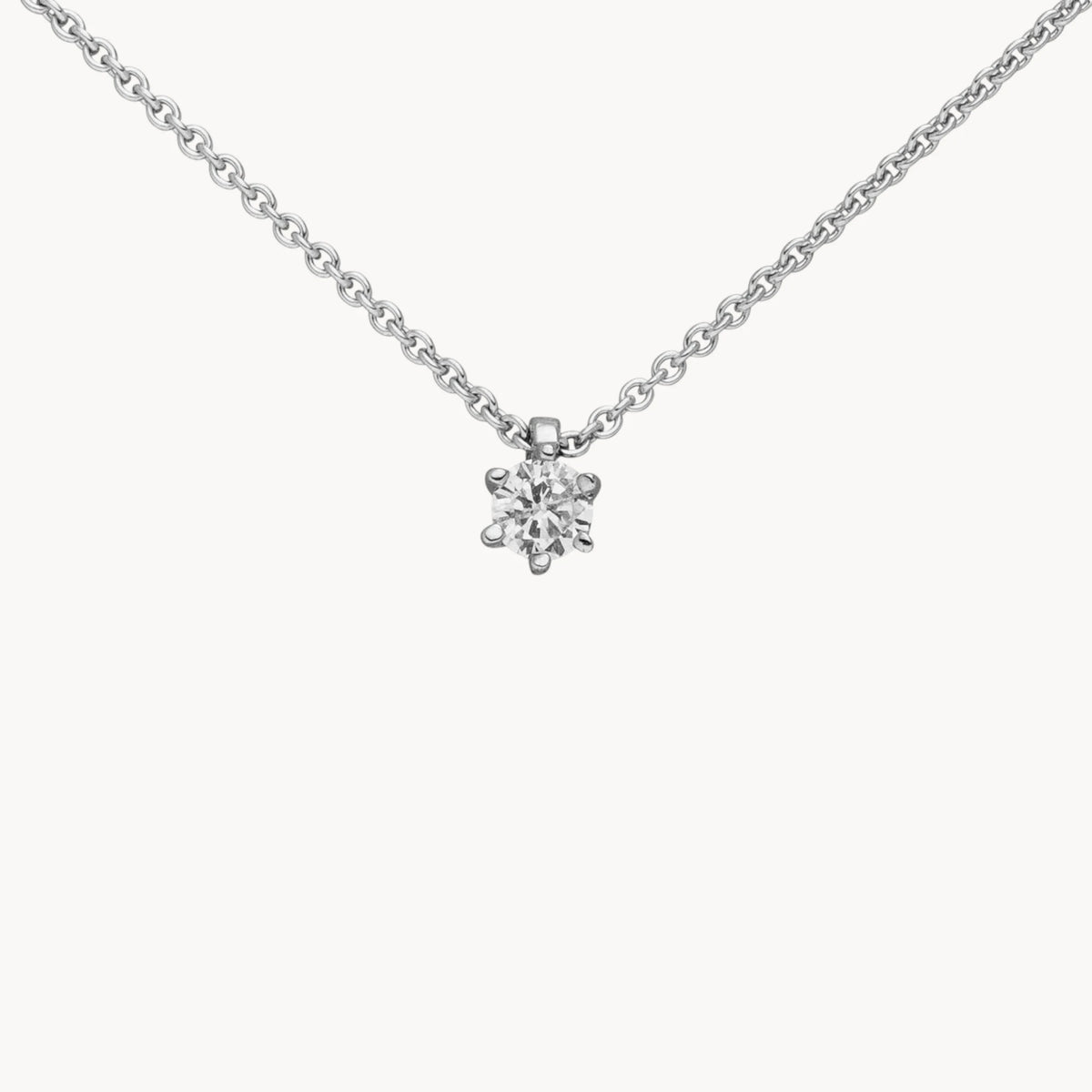 Collier in 950er Platin & 585er Gold mit Diamant