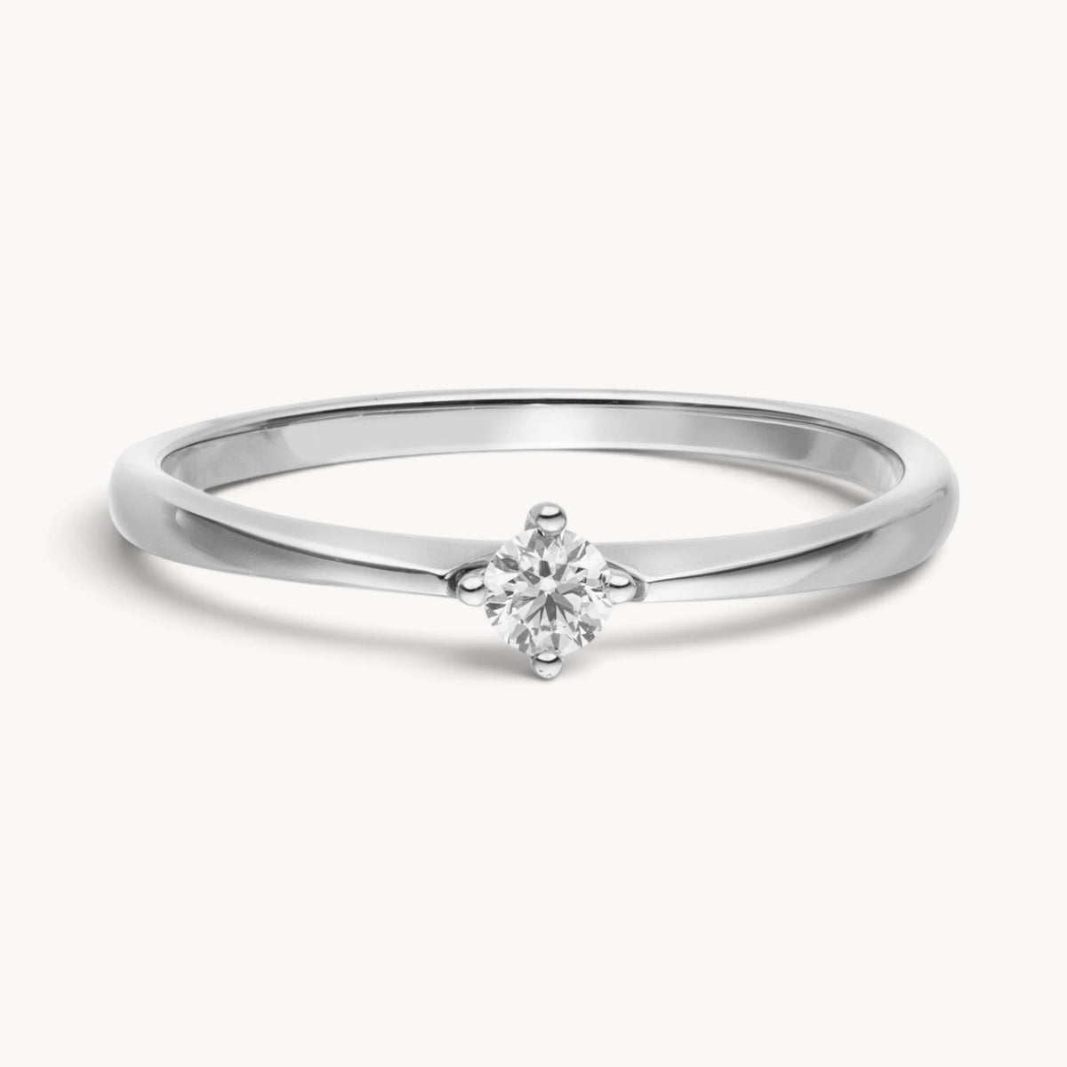 Solitärring in 585er Gold mit Diamant