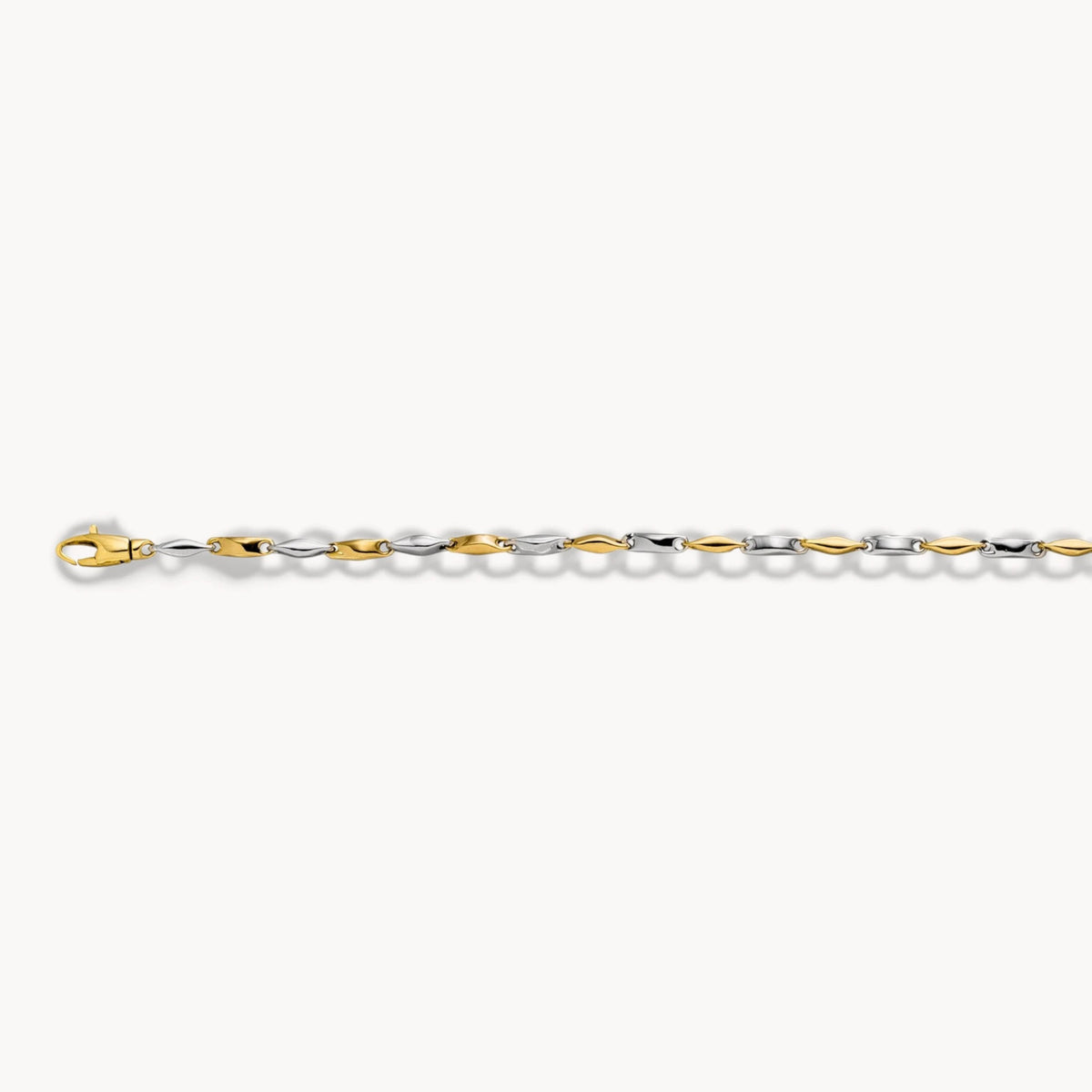 Armband & Kette in 585er Gelb-/Weißgold