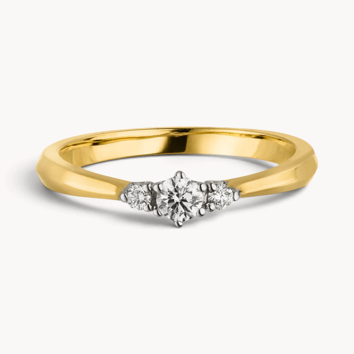 Ring in 585er Gold mit Diamant