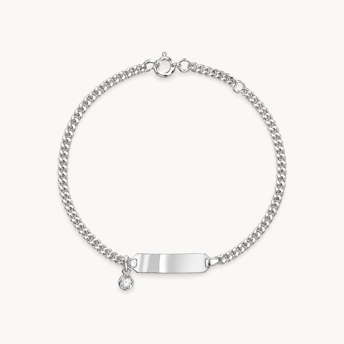 Identitätsband in 925er Silber mit Zirkonia