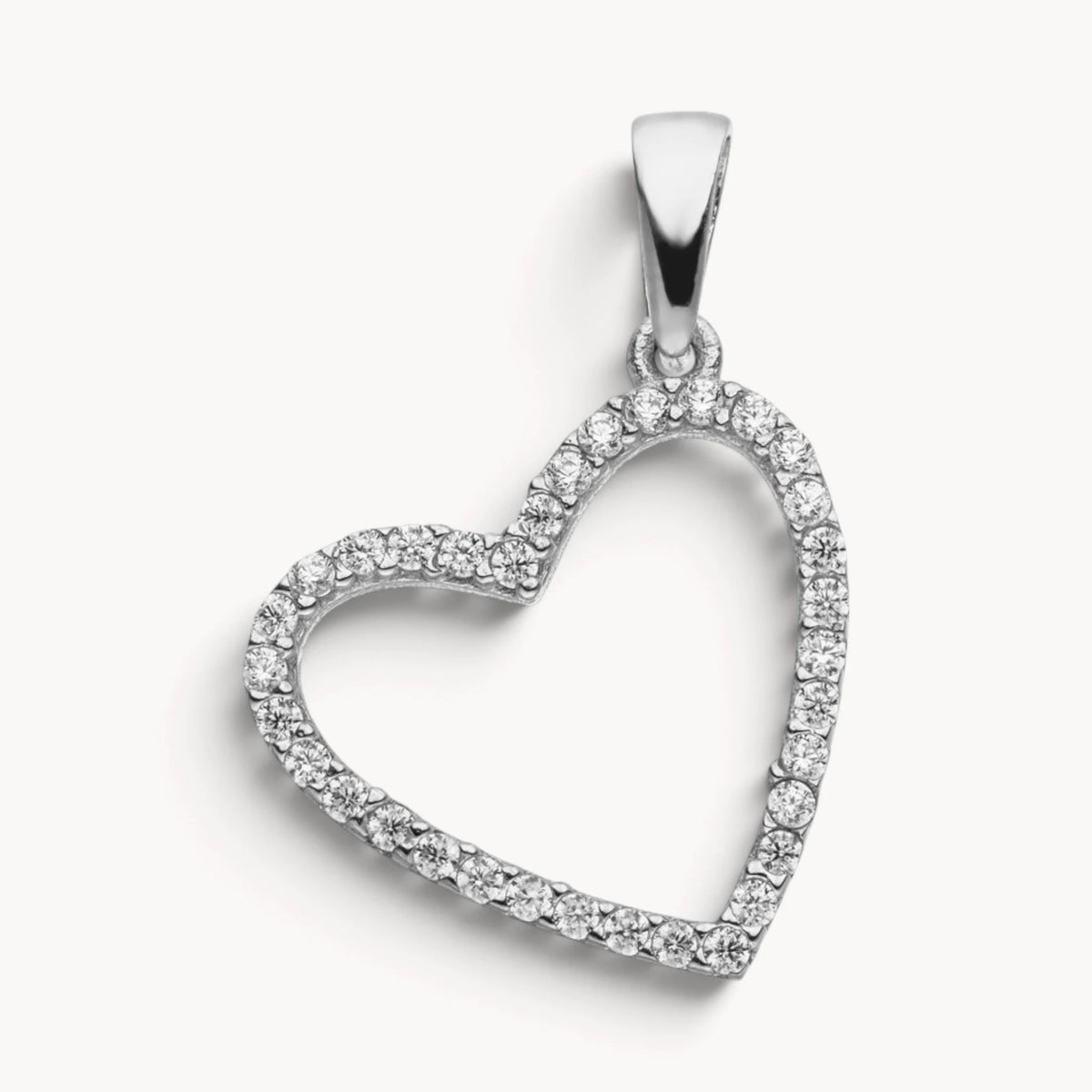 Herzanhänger in 333er Gold mit Zirkonia