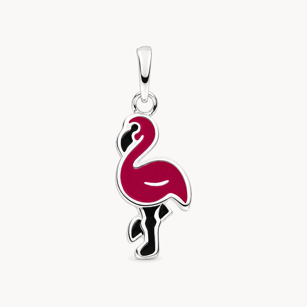 Glücksanhänger „Flamingo“ in 925er Silber