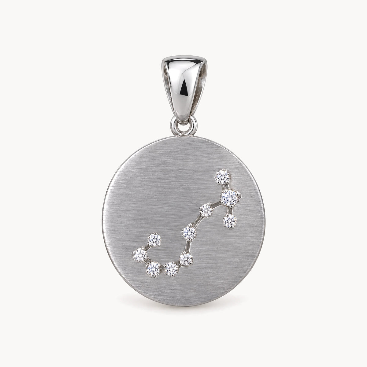 Sternzeichenanhänger in 925er Silber rhodiniert mit Zirkonia – Sternzeichen Skorpion
