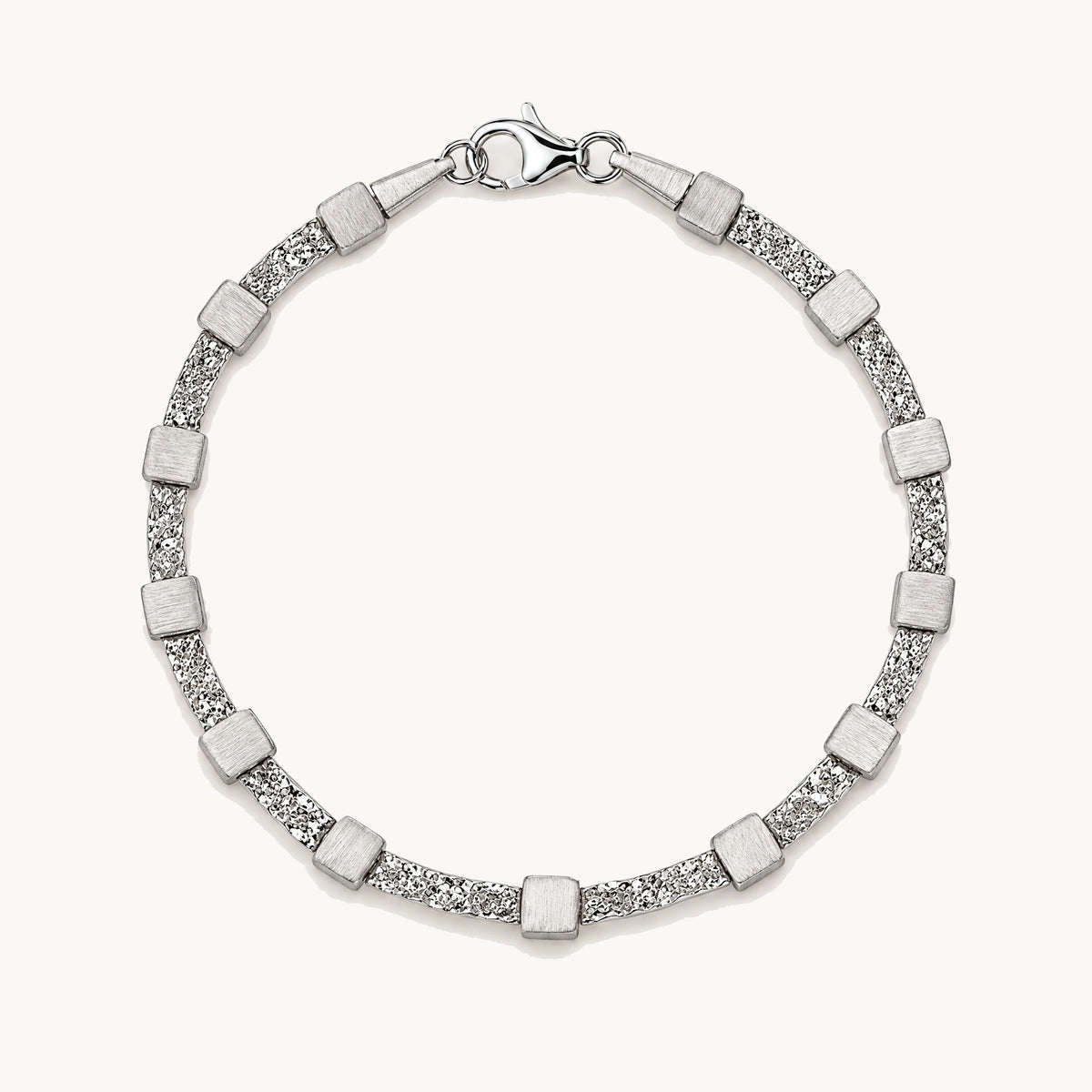 Armband & Kette in 925er Silber rhodiniert – Armband