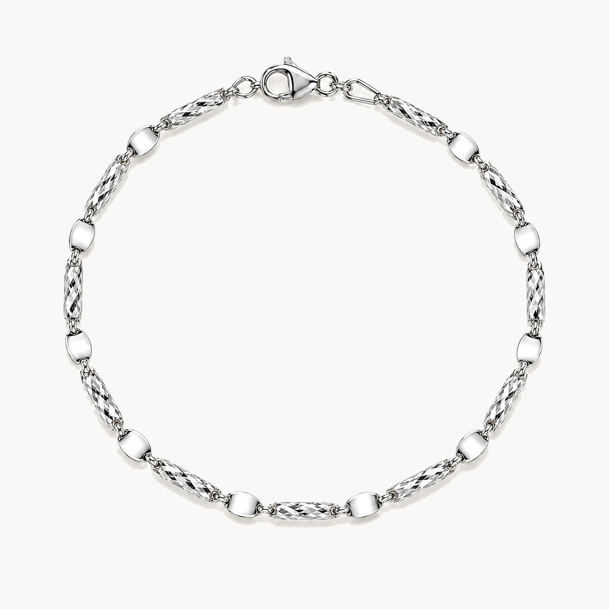 Armband & Kette in 925er Silber rhodiniert – Armband