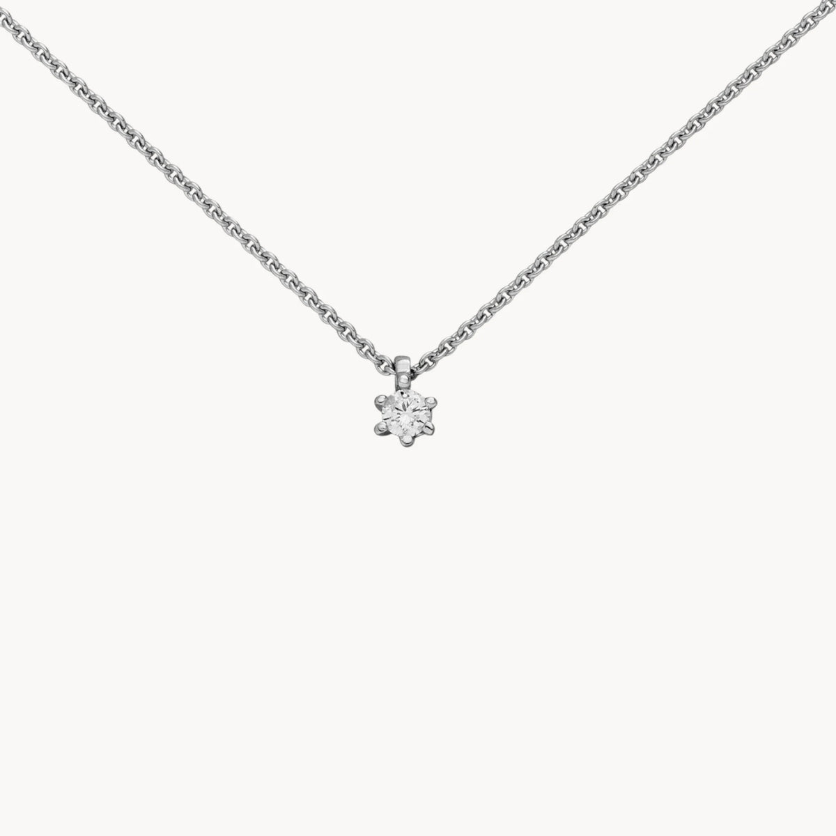 Collier in 950er Platin & 585er Gold mit Diamant