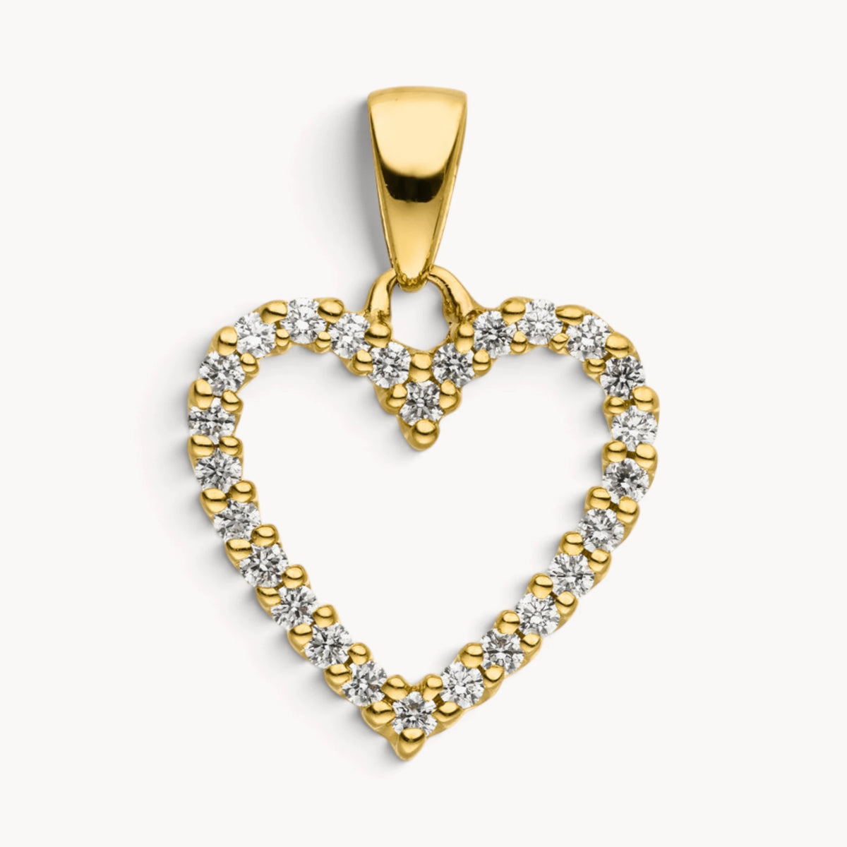 Herzanhänger in 585er Gold mit Diamant
