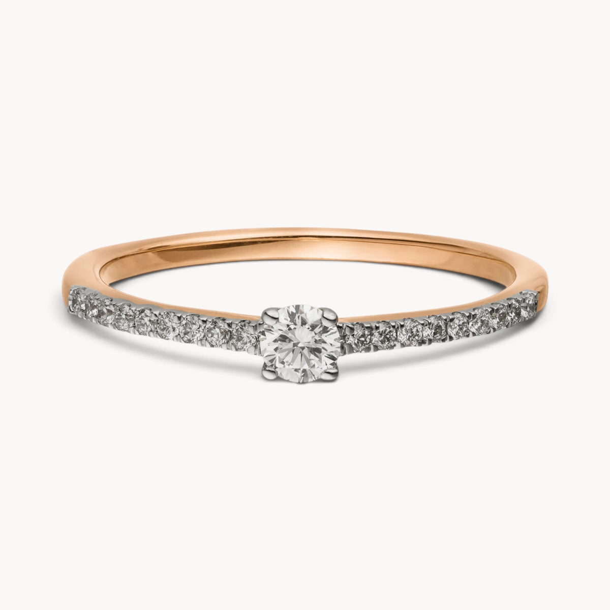 Ring in 585er Gold mit Diamant