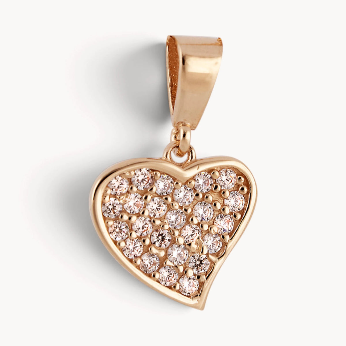 Herzanhänger in 333er Gold mit Zirkonia