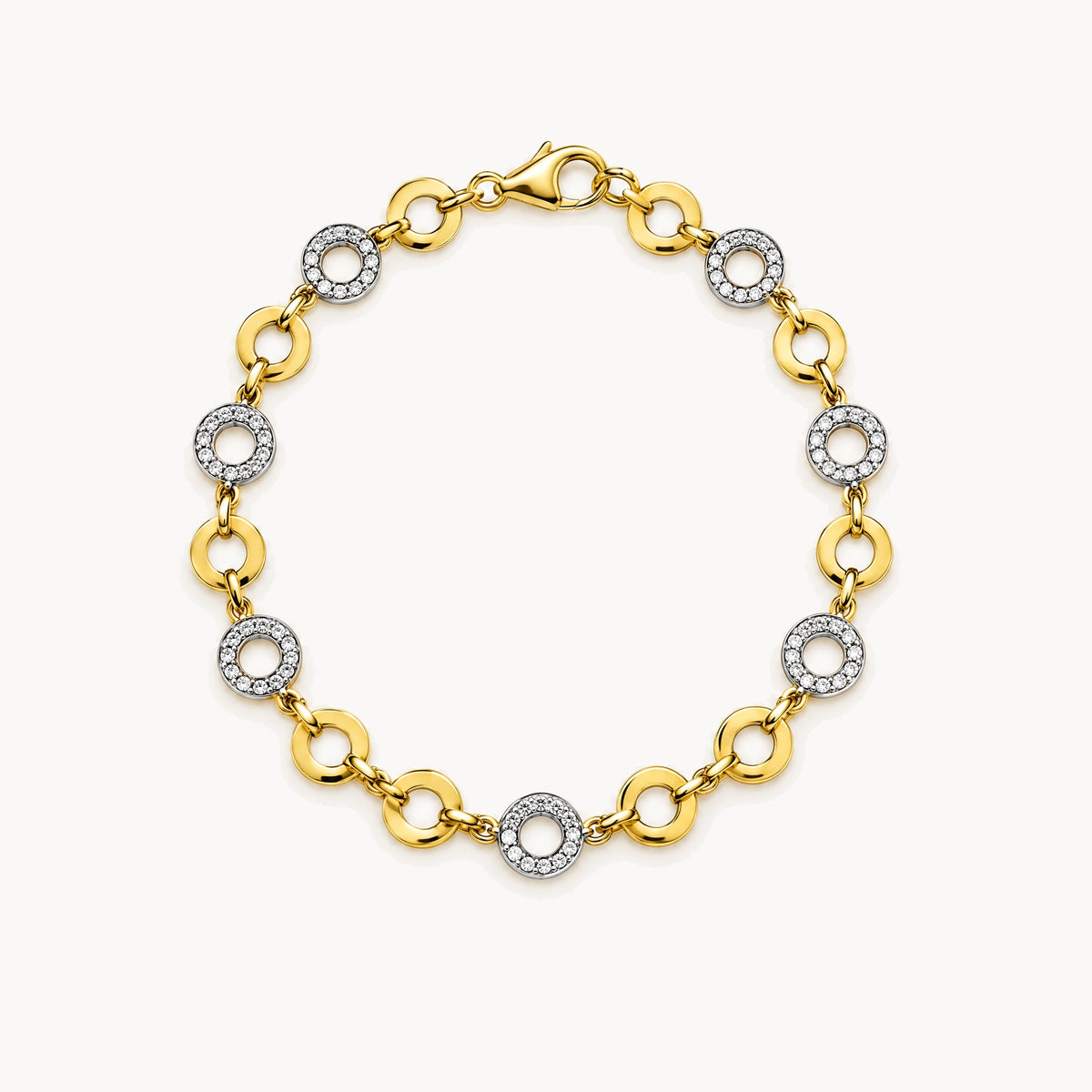 Armband in 333er Gelbgold mit Zirkonia