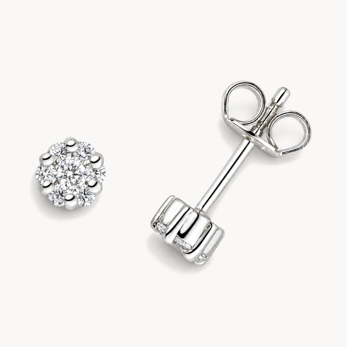 Ohrstecker 3er in 925er Silber rhodiniert mit Zirkonia