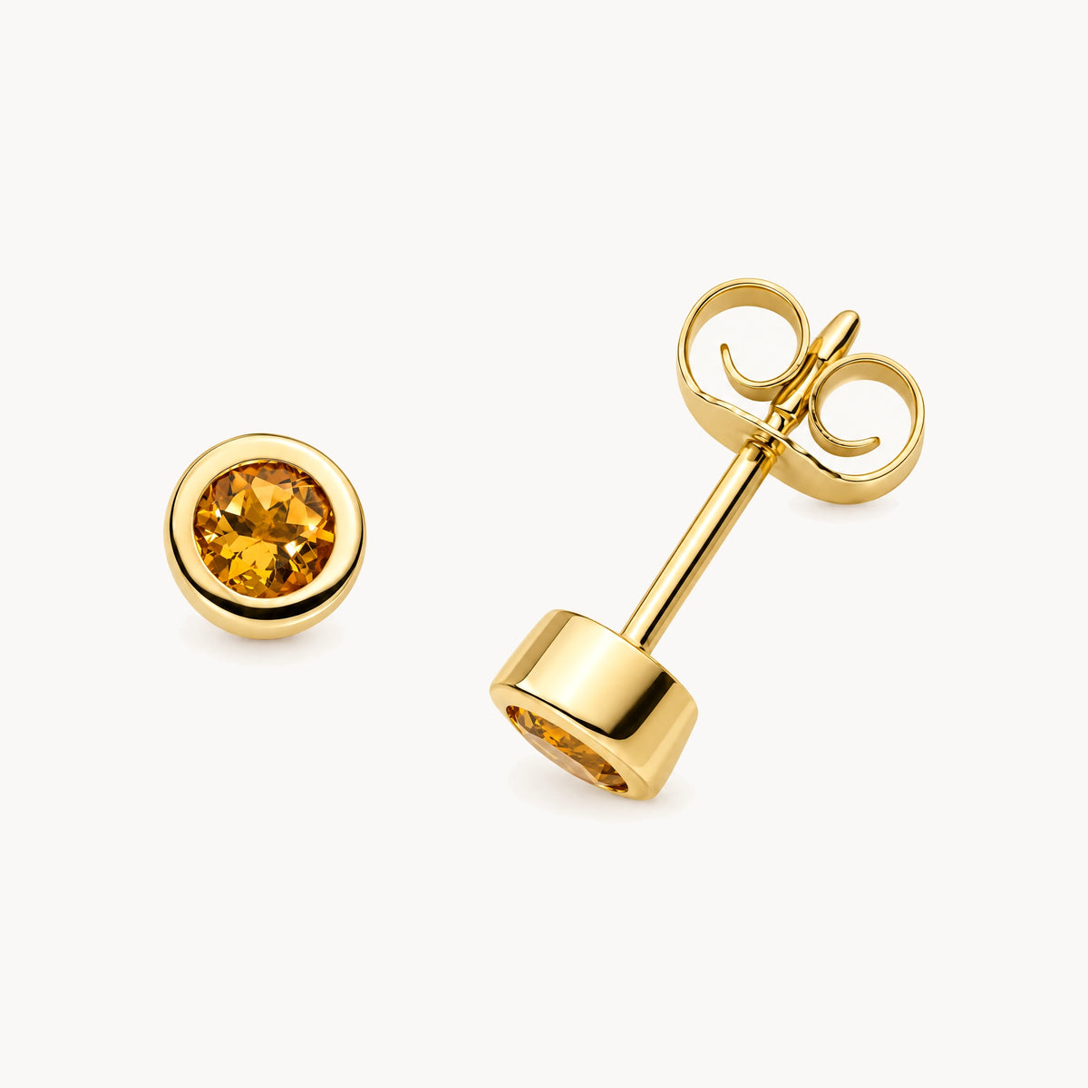 Ohrstecker in 333er Gelbgold mit Citrin
