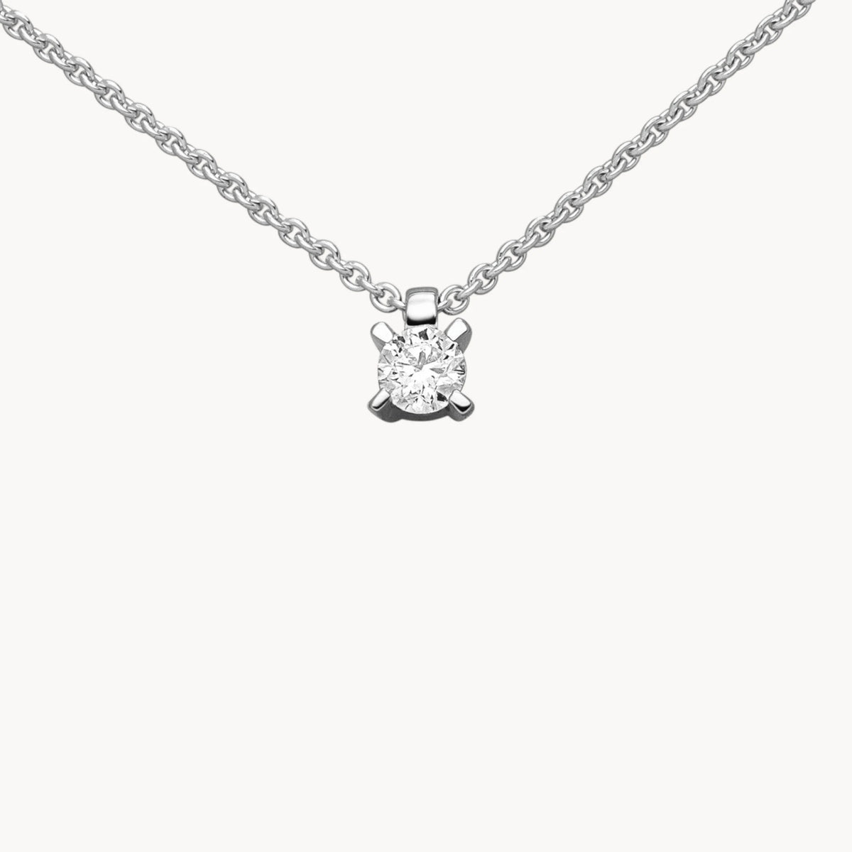 Collier in 950er Platin & 585er Gold mit Diamant