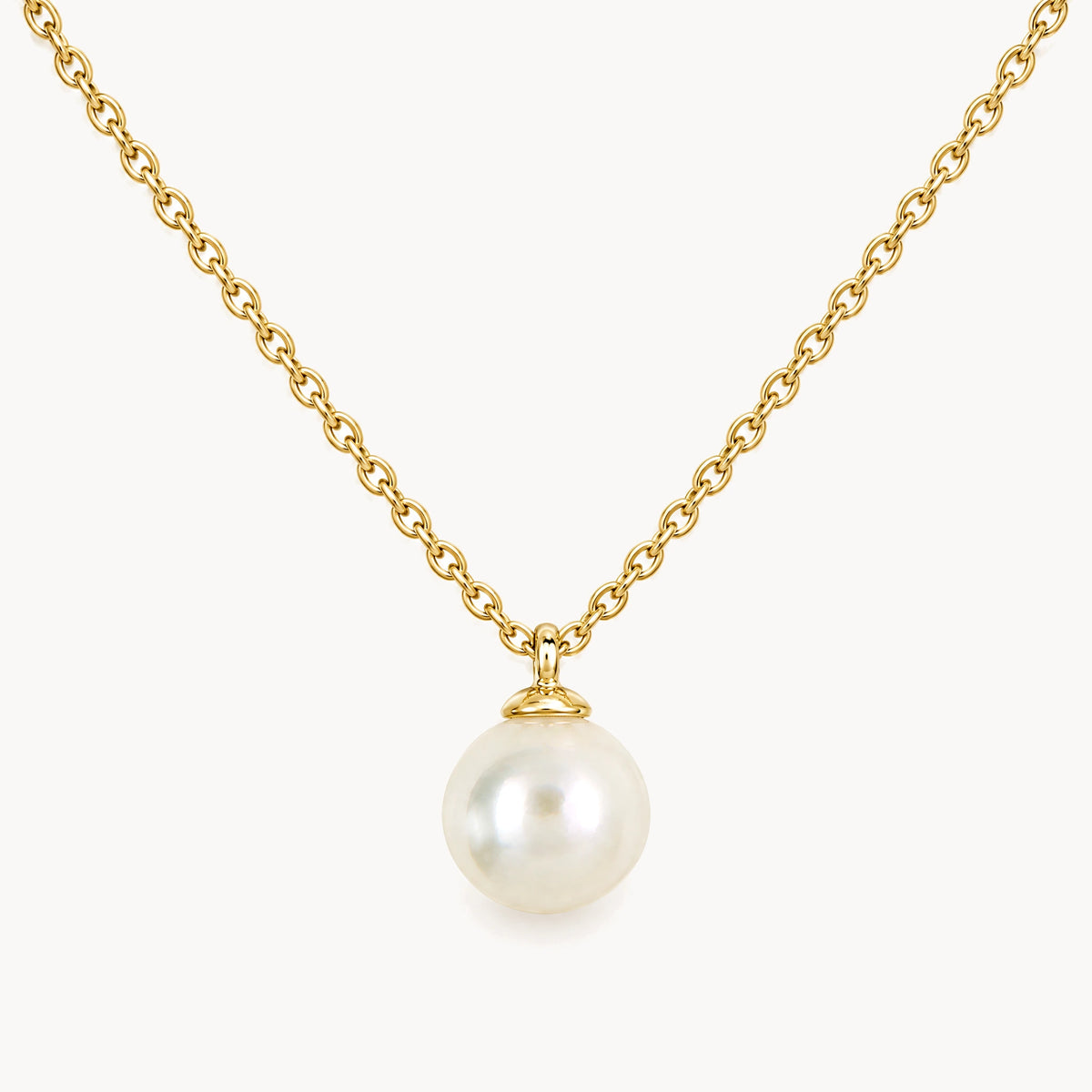 Collier in 333er Gelbgold mit Zuchtperle