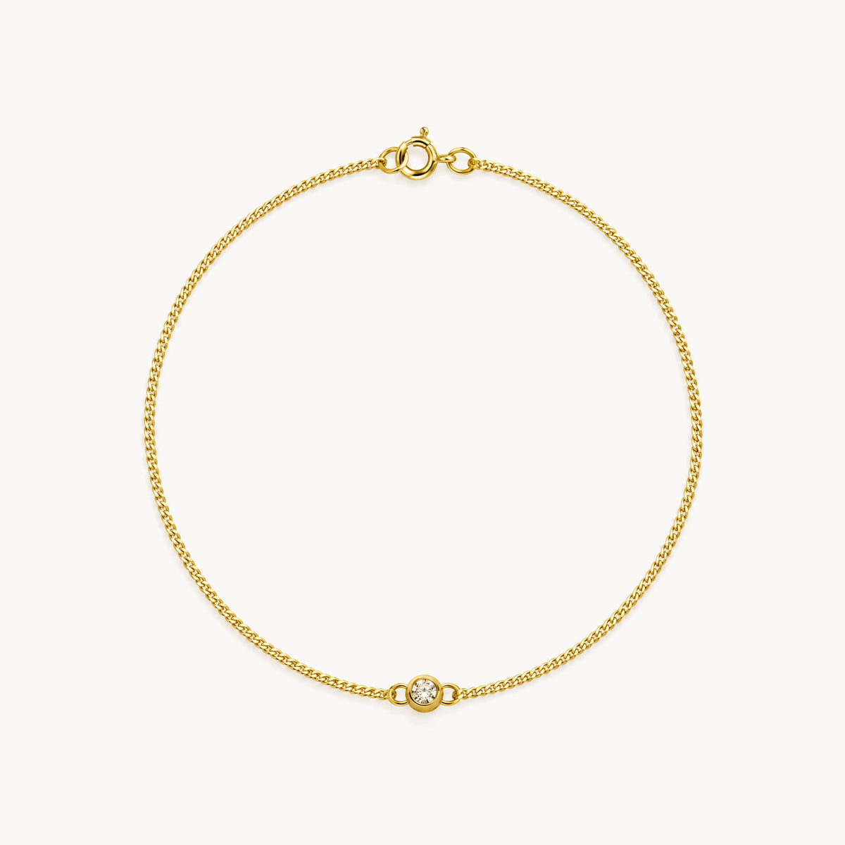 Fußkette in 333er Gelbgold mit Zirkonia