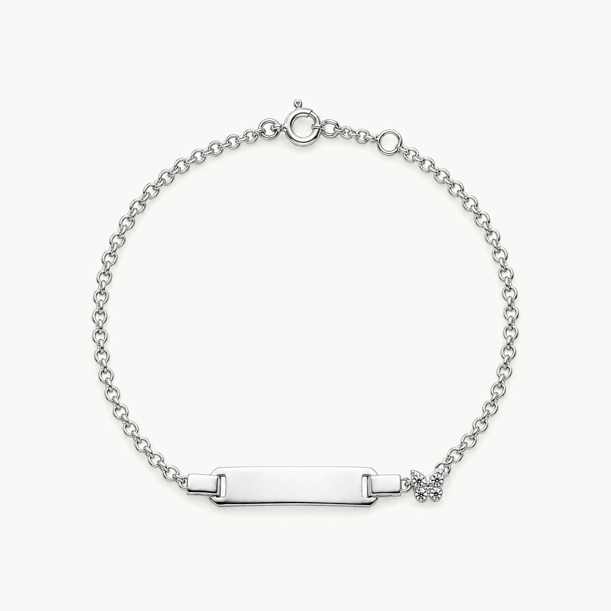 Identitätsband in 925er Silber mit Zirkonia