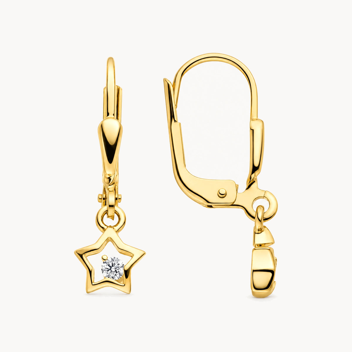 Ohrhänger „Sterne“ in 333er Gelbgold mit Zirkonia