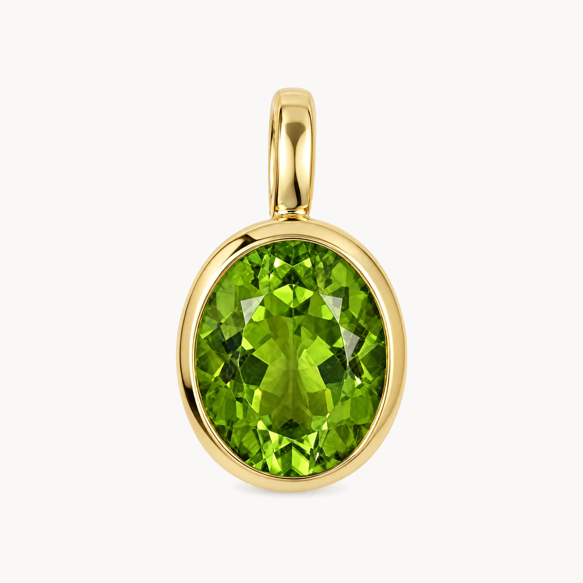 Anhänger in 585er Gelbgold mit Peridot