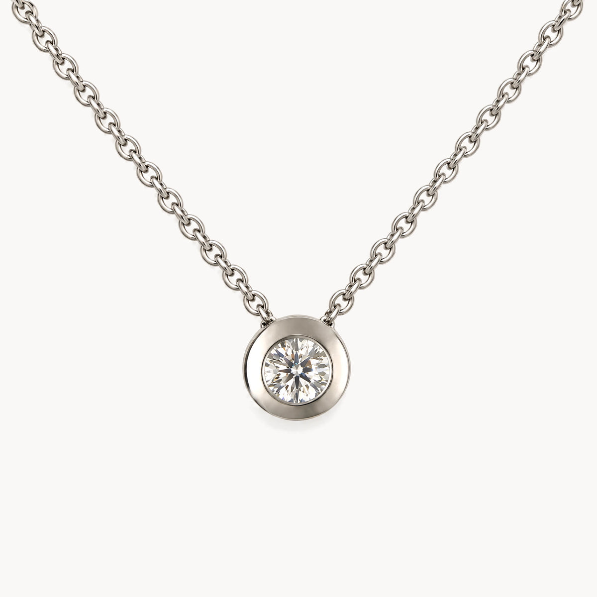 Collier in 750er Palladium-Weißgold mit Diamant