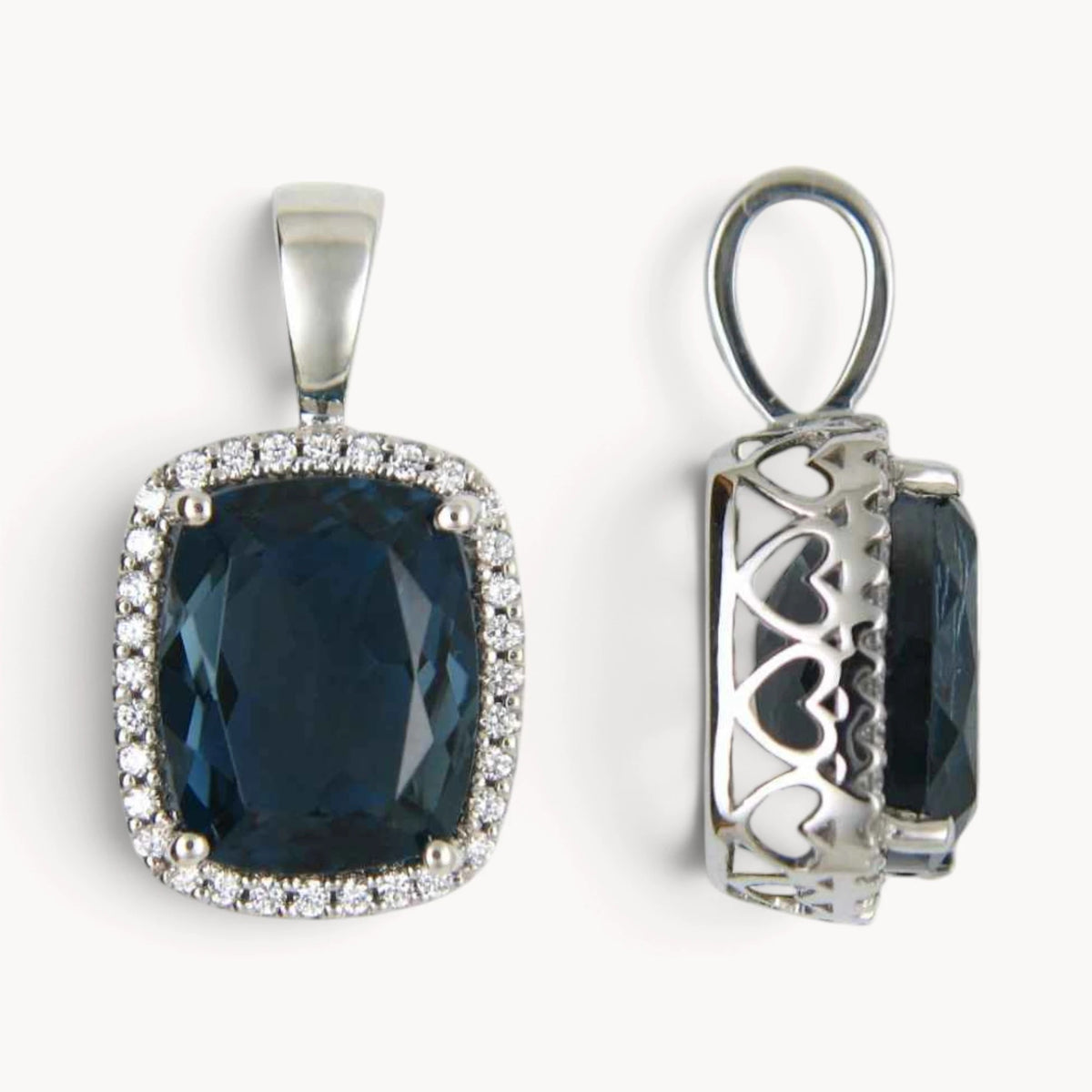 Anhänger in 585er Gold mit Farbsteinen & Diamant