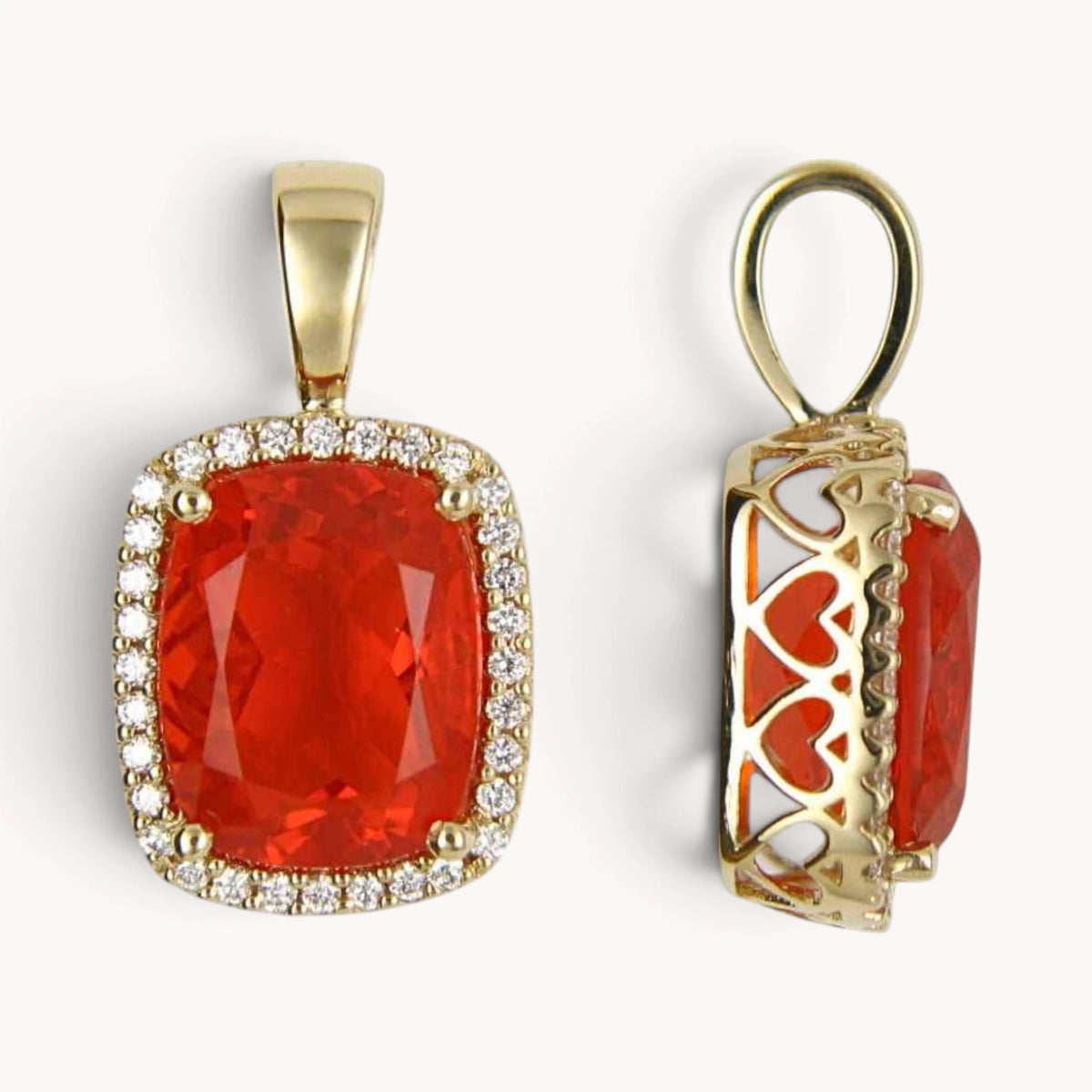 Anhänger in 585er Gold mit Farbsteinen & Diamant