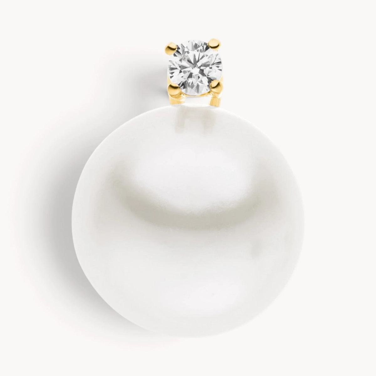 Anhänger in Gold mit Zuchtperle & Diamant oder Zirkonia