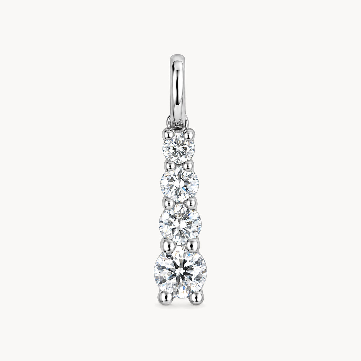 Anhänger in 585er Weißgold mit Diamant