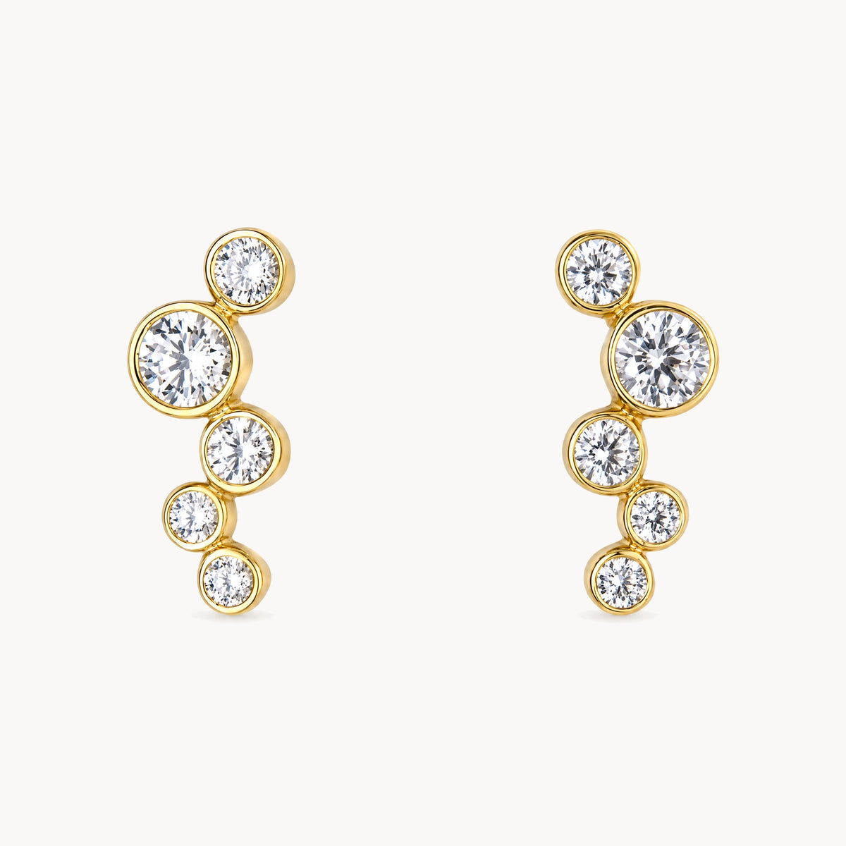 Ohrstecker in 333er Gelbgold mit Zirkonia