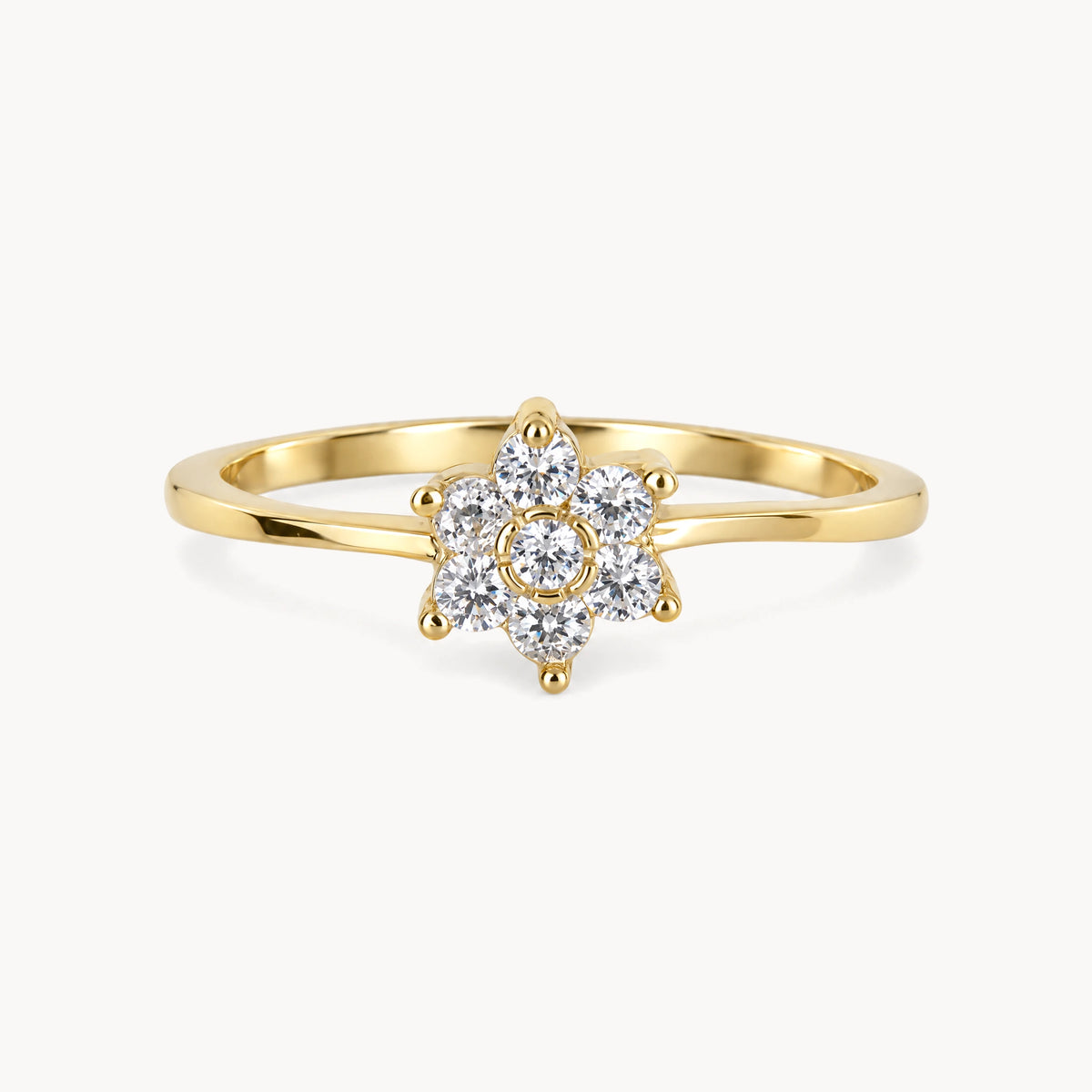 Damenring in 333er Gelbgold mit Zirkonia