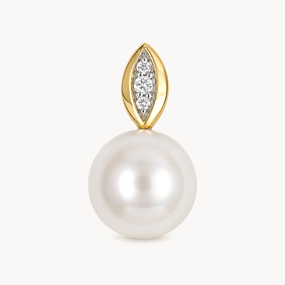 Anhänger in 585er Gelbgold mit Diamant & Zuchtperle
