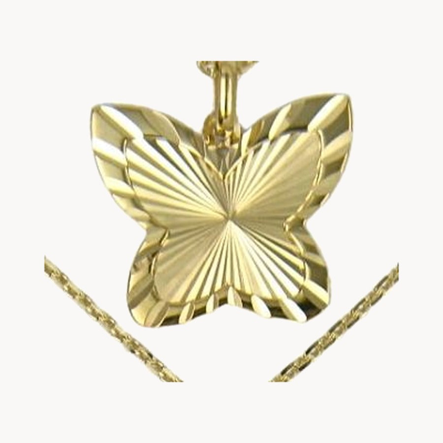 Collier „Schmetterling“ in 925er Silber – gelbvergoldet