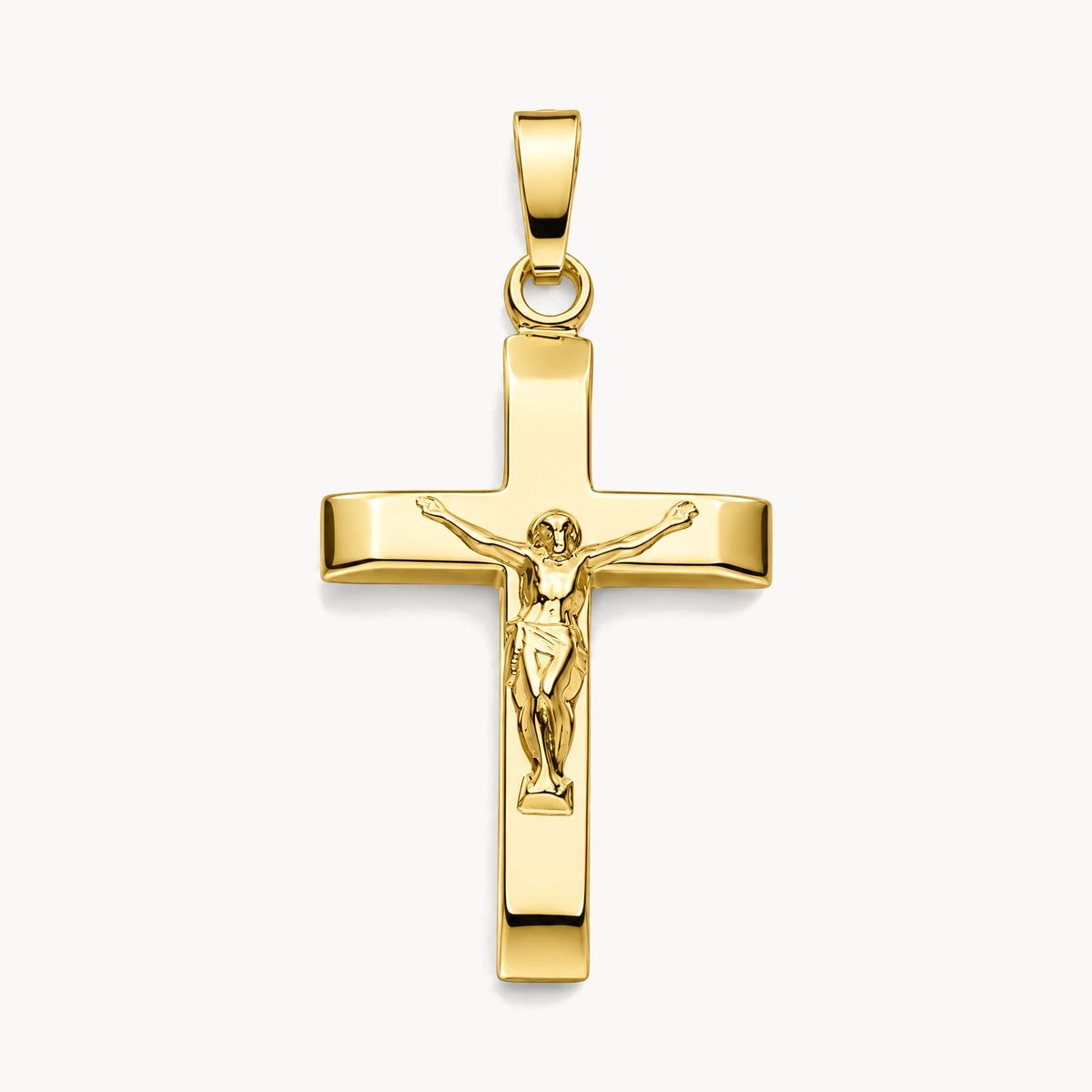 Korpuskreuzanhänger in 585 Gelbgold