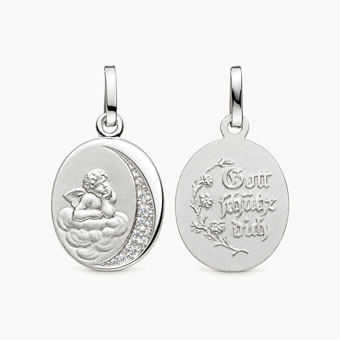 Medaille „Schutzengel“ in 925er Silber