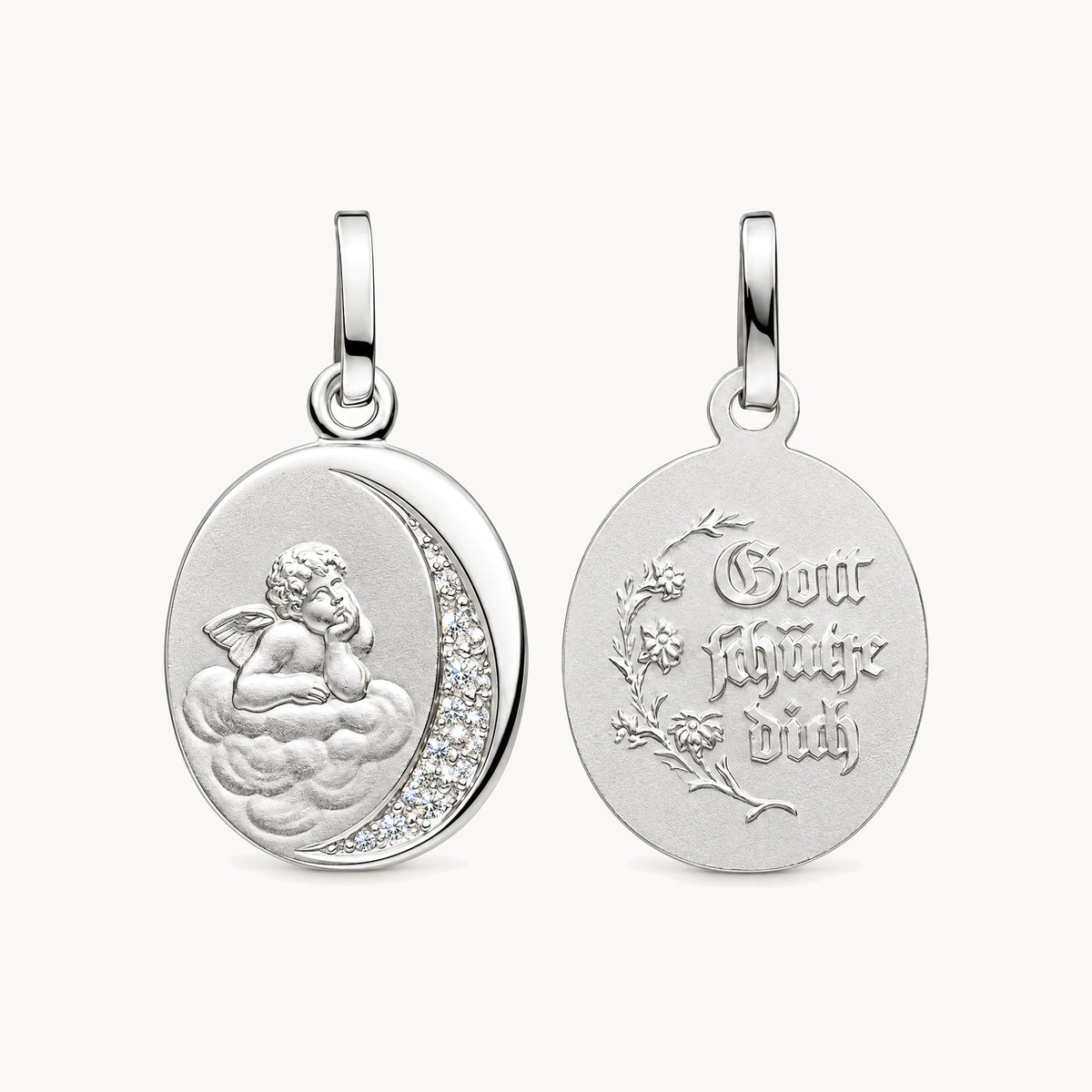 Medaille „Schutzengel“ in 925er Silber