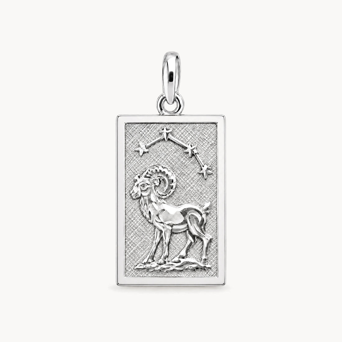 Anhänger „Sternzeichen“ in Gold &amp; Silber – 925 Silber rhodiniert, Sternzeichen Widder