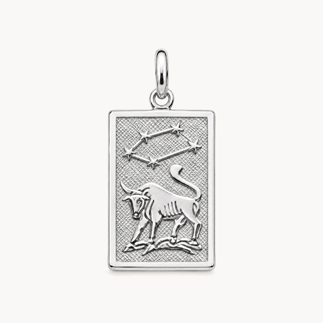 Anhänger „Sternzeichen“ in Gold &amp; Silber – 925 Silber rhodiniert, Sternzeichen Stier