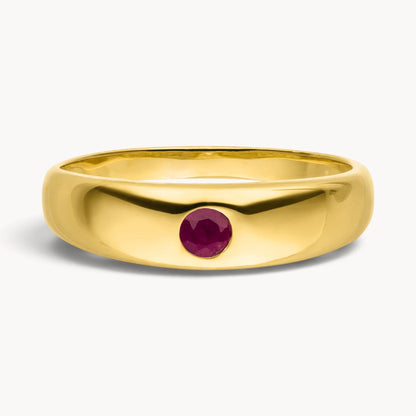 Taufring in Gold &amp; Silber mit Farbsteinen &amp; Diamant