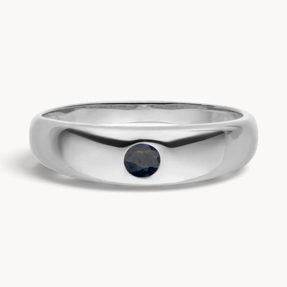 Taufring in Gold &amp; Silber mit Farbsteinen &amp; Diamant